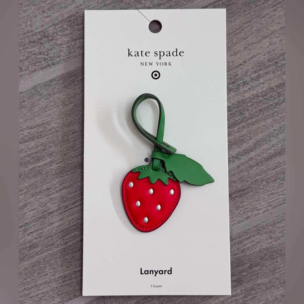 NWT Strawberry Bag Charm Keychain - kate spade new york x Target Red